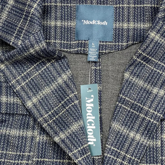 MODCLOTH NWT crop blazer with belt large - Picture 4 of 6